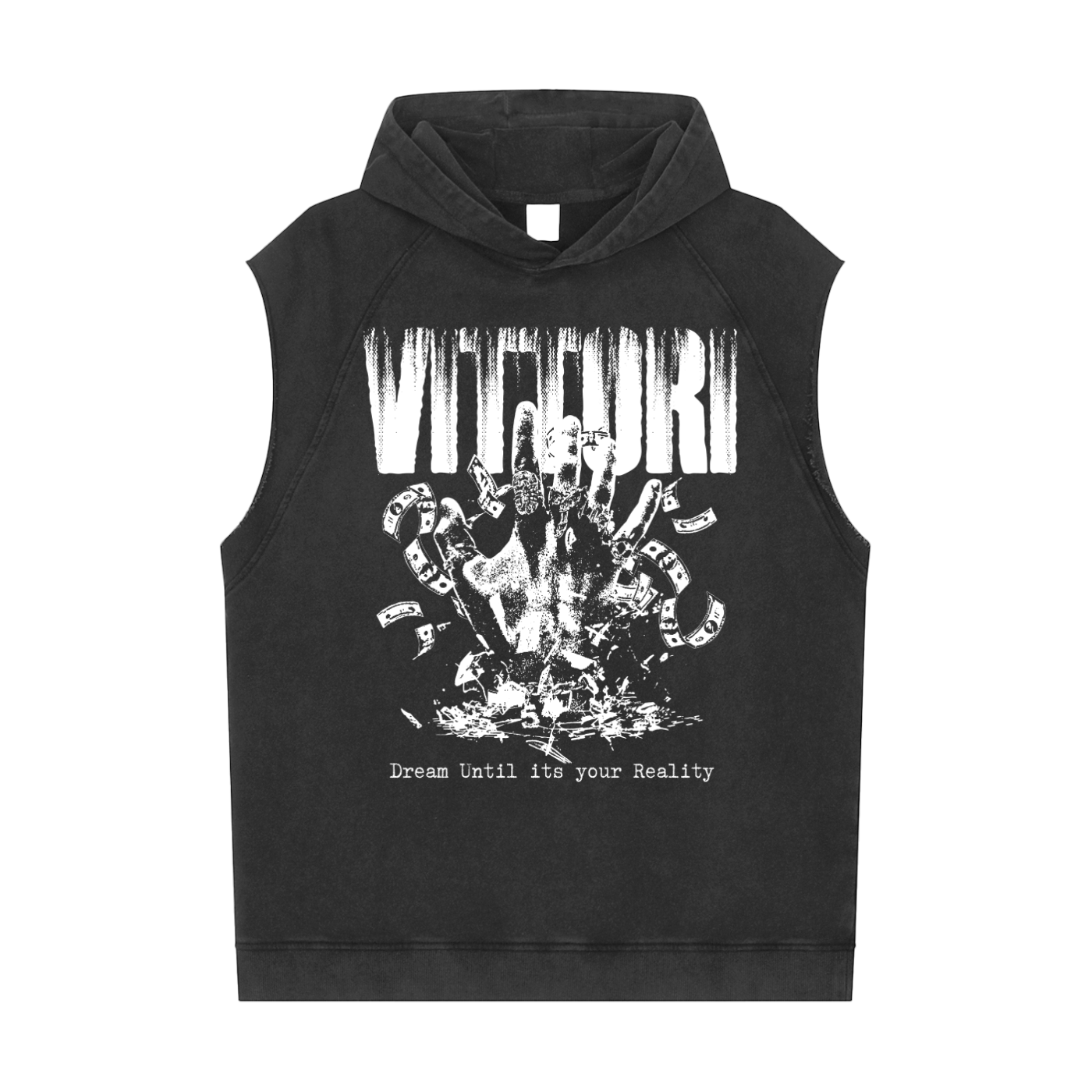 Vittori Washed Sleeveless Hoodie