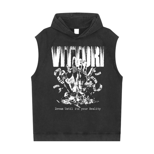 Vittori Washed Sleeveless Hoodie